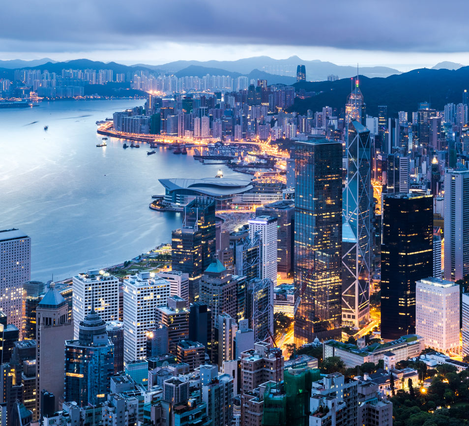 Hong Kong Skyline at Dusk. | Hilton Global Associates Investigative Due Diligence with a Global Reach